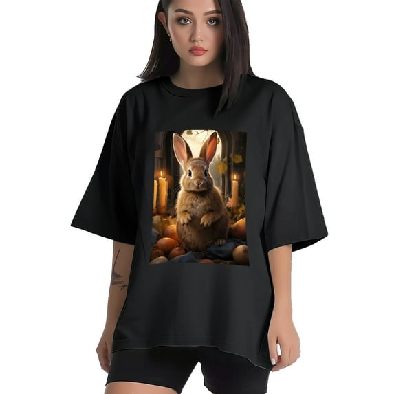 Plus Size Shirt for Women Black Tops for Women Short Sleeves Shirt for Women Easter T Shirt Crewneck Shirt for Women XL