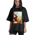 thumbnail image 1 of Plus Size Shirt for Women Black Tops for Women Short Sleeves Shirt for Women Easter T Shirt Crewneck Shirt for Women XS, 1 of 5