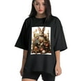 thumbnail image 1 of Plus Size Shirt for Women Black Tops for Women Short Sleeves Shirt for Women Easter T Shirt Oversized Shirt for Women S, 1 of 5
