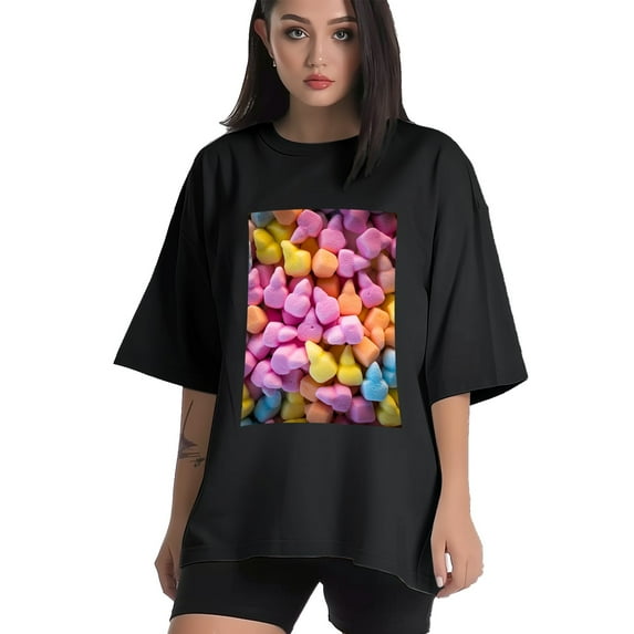 Plus Size Shirt for Women Black Tops for Women Short Sleeves Shirt for Women Easter T Shirt Oversized Shirt for Women S
