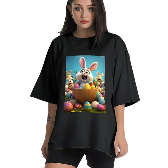 Plus Size Shirt for Women Black Tops for Women Short Sleeves Shirt for Women Easter5 T Shirt Crewneck Shirt for Women XS