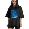 thumbnail image 1 of Plus Size Shirt for Women Black Tops for Women Short Sleeves Shirt for Women Elephant And Sky T Shirt Oversized Shirt for Women S, 1 of 5