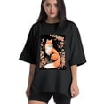 thumbnail image 1 of Plus Size Shirt for Women Black Tops for Women Short Sleeves Shirt for Women Fox T Shirt Crewneck Shirt for Women XS, 1 of 5