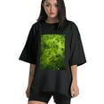 thumbnail image 1 of Plus Size Shirt for Women Black Tops for Women Short Sleeves Shirt for Women Grass T Shirt Oversized Shirt for Women S, 1 of 5