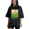 thumbnail image 1 of Plus Size Shirt for Women Black Tops for Women Short Sleeves Shirt for Women Grass3 T Shirt Crewneck Shirt for Women 2XL, 1 of 5