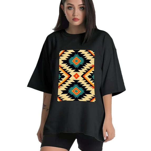 Plus Size Shirt for Women Black Tops for Women Short Sleeves Shirt for Women Modern Abstraction 3 T Shirt Crewneck Shirt for Women 2XL