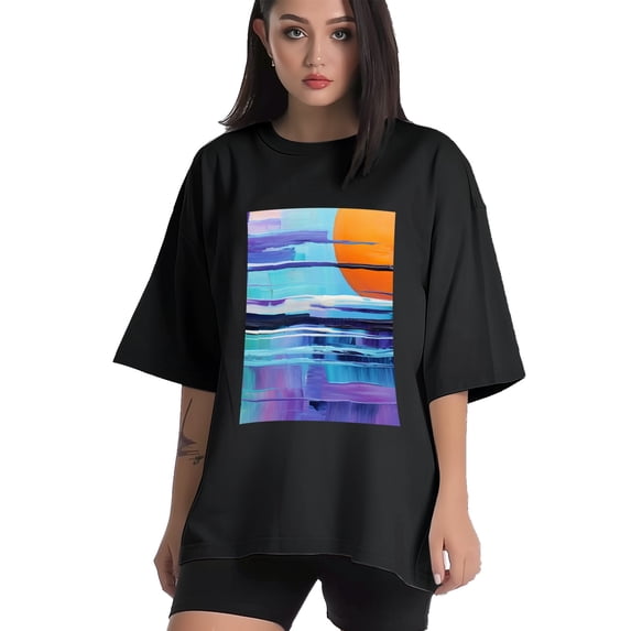 Plus Size Shirt for Women Black Tops for Women Short Sleeves Shirt for Women Modernity T Shirt Oversized Shirt for Women S