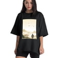 thumbnail image 1 of Plus Size Shirt for Women Black Tops for Women Short Sleeves Shirt for Women Mountain 7 T Shirt Crewneck Shirt for Women 5XL, 1 of 5