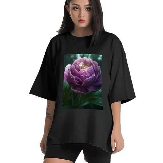 Plus Size Shirt for Women Black Tops for Women Short Sleeves Shirt for Women Mountain T Shirt Crewneck Shirt for Women XL