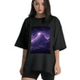 thumbnail image 1 of Plus Size Shirt for Women Black Tops for Women Short Sleeves Shirt for Women Mountain T Shirt Crewneck Shirt for Women XL, 1 of 5