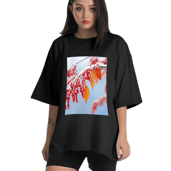 Plus Size Shirt for Women Black Tops for Women Short Sleeves Shirt for Women Red Sumac3 T Shirt Oversized Shirt for Women S
