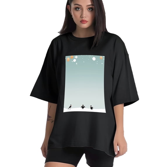 Plus Size Shirt for Women Black Tops for Women Short Sleeves Shirt for Women Snow 4 T Shirt Crewneck Shirt for Women 2XL