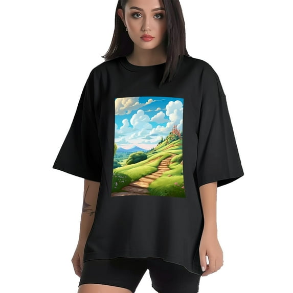 Plus Size Shirt for Women Black Tops for Women Short Sleeves Shirt for Women Sunny Day T Shirt Crewneck Shirt for Women XS