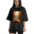 thumbnail image 1 of Plus Size Shirt for Women Black Tops for Women Short Sleeves Shirt for Women T Shirt Crewneck Shirt for Women XL, 1 of 5