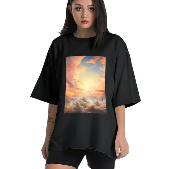 Plus Size Shirt for Women Black Tops for Women Short Sleeves Shirt for Women T Shirt Crewneck Shirt for Women XL