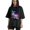 thumbnail image 1 of Plus Size Shirt for Women Black Tops for Women Short Sleeves Shirt for Women T Shirt Crewneck Shirt for Women XL, 1 of 5