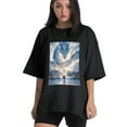 thumbnail image 1 of Plus Size Shirt for Women Black Tops for Women Short Sleeves Shirt for Women T Shirt Crewneck Shirt for Women XL, 1 of 5