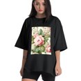 thumbnail image 1 of Plus Size Shirt for Women Black Tops for Women Short Sleeves Shirt for Women T Shirt Crewneck Shirt for Women XL, 1 of 5