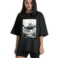 thumbnail image 1 of Plus Size Shirt for Women Black Tops for Women Short Sleeves Shirt for Women T Shirt Crewneck Shirt for Women XL, 1 of 5