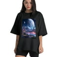 thumbnail image 1 of Plus Size Shirt for Women Black Tops for Women Short Sleeves Shirt for Women T Shirt Crewneck Shirt for Women XL, 1 of 5