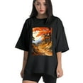 thumbnail image 1 of Plus Size Shirt for Women Black Tops for Women Short Sleeves Shirt for Women T Shirt Crewneck Shirt for Women XL, 1 of 5