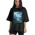 thumbnail image 1 of Plus Size Shirt for Women Black Tops for Women Short Sleeves Shirt for Women T Shirt Oversized Shirt for Women S, 1 of 5
