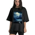 thumbnail image 1 of Plus Size Shirt for Women Black Tops for Women Short Sleeves Shirt for Women T Shirt Oversized Shirt for Women S, 1 of 5