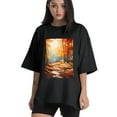 thumbnail image 1 of Plus Size Shirt for Women Black Tops for Women Short Sleeves Shirt for Women T Shirt Oversized Shirt for Women S, 1 of 5