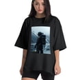 thumbnail image 1 of Plus Size Shirt for Women Black Tops for Women Short Sleeves Shirt for Women Travel Alone T Shirt Crewneck Shirt for Women 2XL, 1 of 5
