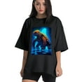 thumbnail image 1 of Plus Size Shirt for Women Black Tops for Women Short Sleeves Shirt for Women Turtle T Shirt Crewneck Shirt for Women XL, 1 of 5