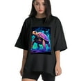 thumbnail image 1 of Plus Size Shirt for Women Black Tops for Women Short Sleeves Shirt for Women Turtle T Shirt Crewneck Shirt for Women XS, 1 of 5