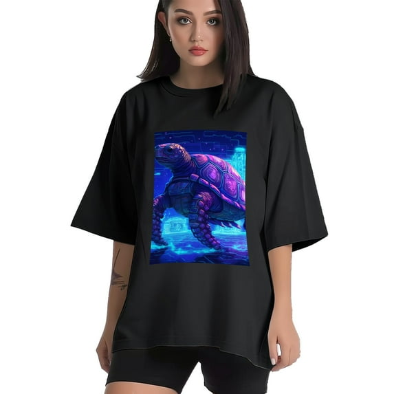Plus Size Shirt for Women Black Tops for Women Short Sleeves Shirt for Women Turtle T Shirt Oversized Shirt for Women S