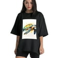 thumbnail image 1 of Plus Size Shirt for Women Black Tops for Women Short Sleeves Shirt for Women Turtle T Shirt Oversized Shirt for Women S, 1 of 5