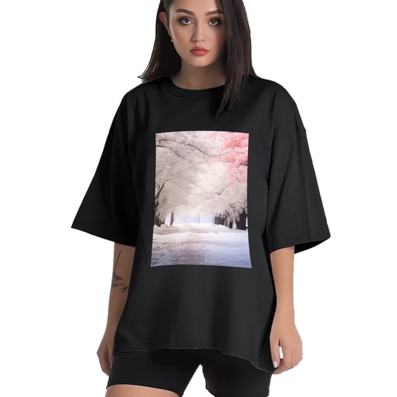 Plus Size Shirt for Women Black Tops for Women Short Sleeves Shirt for Women Winter And Spring 3 T Shirt Crewneck Shirt for Women 4XL