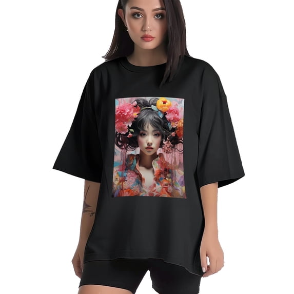 Plus Size Shirt for Women Black Tops for Women Short Sleeves Shirt for Women Woman1 T Shirt Crewneck Shirt for Women 5XL