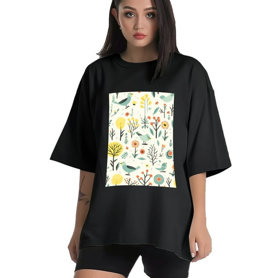 Plus Size Shirt for Women Oversized Black Tops for Women Short Sleeves Shirt for Women Easter 267 T Shirt Crewneck Shirt for Women M