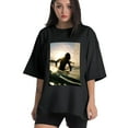 thumbnail image 1 of Plus Size Shirt for Women Oversized Black Tops for Women Short Sleeves Shirt for Women Swimming T Shirt Crewneck Shirt for Women M, 1 of 5