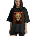 thumbnail image 1 of Plus Size Shirt for Women Oversized Black Tops for Women Short Sleeves Shirt for Women T Shirt Crewneck Shirt for Women M, 1 of 5