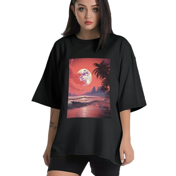 Plus Size Shirt for Women Oversized Black Tops for Women Short Sleeves Shirt for Women T Shirt Crewneck Shirt for Women M
