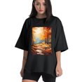 thumbnail image 1 of Plus Size Shirt for Women Oversized Black Tops for Women Short Sleeves Shirt for Women T Shirt Crewneck Shirt for Women M, 1 of 5