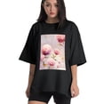 thumbnail image 1 of Plus Size Shirt for Women Oversized Black Tops for Women Short Sleeves Shirt for Women T Shirt Crewneck Shirt for Women M, 1 of 5