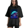 thumbnail image 1 of Plus Size Shirt for Women Oversized Black Tops for Women Short Sleeves Shirt for Women Turtle T Shirt Crewneck Shirt for Women M, 1 of 5