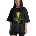 thumbnail image 1 of Plus Size Shirt for Women Oversized Black Tops for Women Short Sleeves Shirt for Women Valleys T Shirt Crewneck Shirt for Women M, 1 of 5