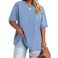 thumbnail image 1 of Plus Size Shirts for Women 12X Summer Short Sleeve Oversized Crewneck Tunics, 1 of 6