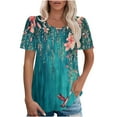 thumbnail image 1 of Plus Size Shirts for Women 4X Sleeveless Tops For Women Y2K Womens Summer Tops Dressy Casual 2025 Spring Hawaiian Shirts Blue, 1 of 1