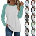 thumbnail image 1 of Plus Size Shirts for Womens Fall Fashion Long Sleeved Round Neck Solid Color Top/shirt, 1 of 6