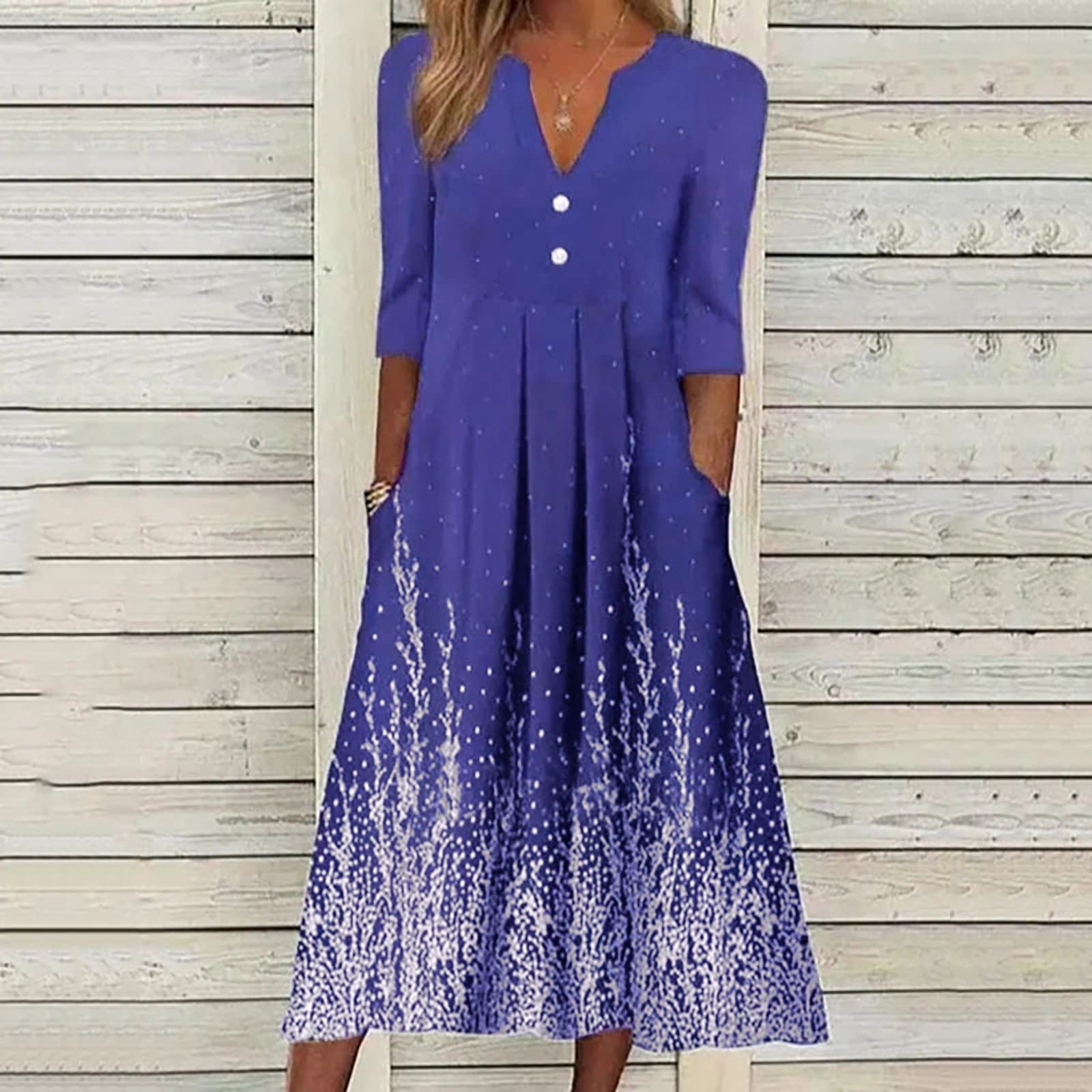 Women S Retro Long Sleeve Waist Slimming Midi Dress