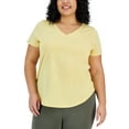thumbnail image 1 of Plus Size Short-Sleeve Perfect Tee Mellow Sun 3X, 1 of 1