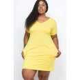thumbnail image 1 of Plus Size Short Sleeve Pocket Mini Dress, 1 of 9