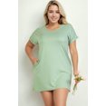thumbnail image 1 of Plus Size Short Sleeve Pocket Mini Dress, 1 of 9